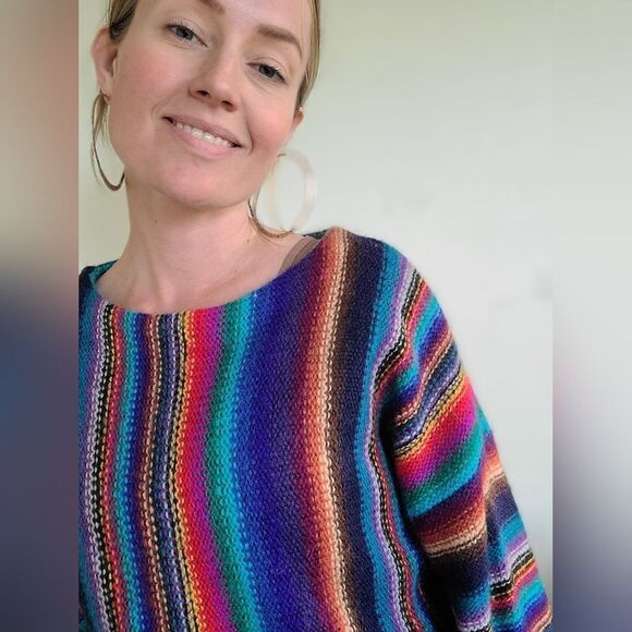 The Technicolor Dream Vintage 1970s Tunic Sweater M - Picture 12 of 16